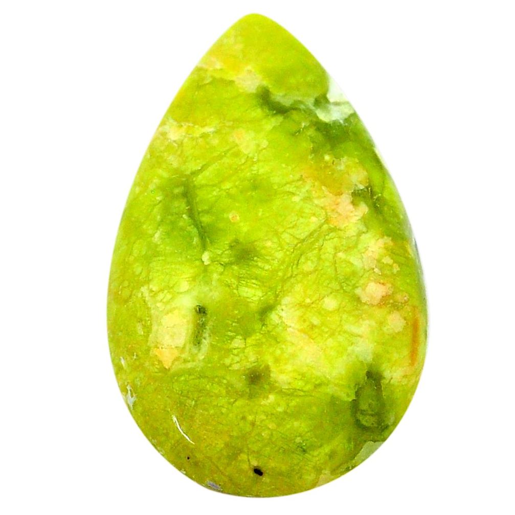 Natural 17.40cts lizardite (meditation stone) 29x17mm pear loose gemstone s23794