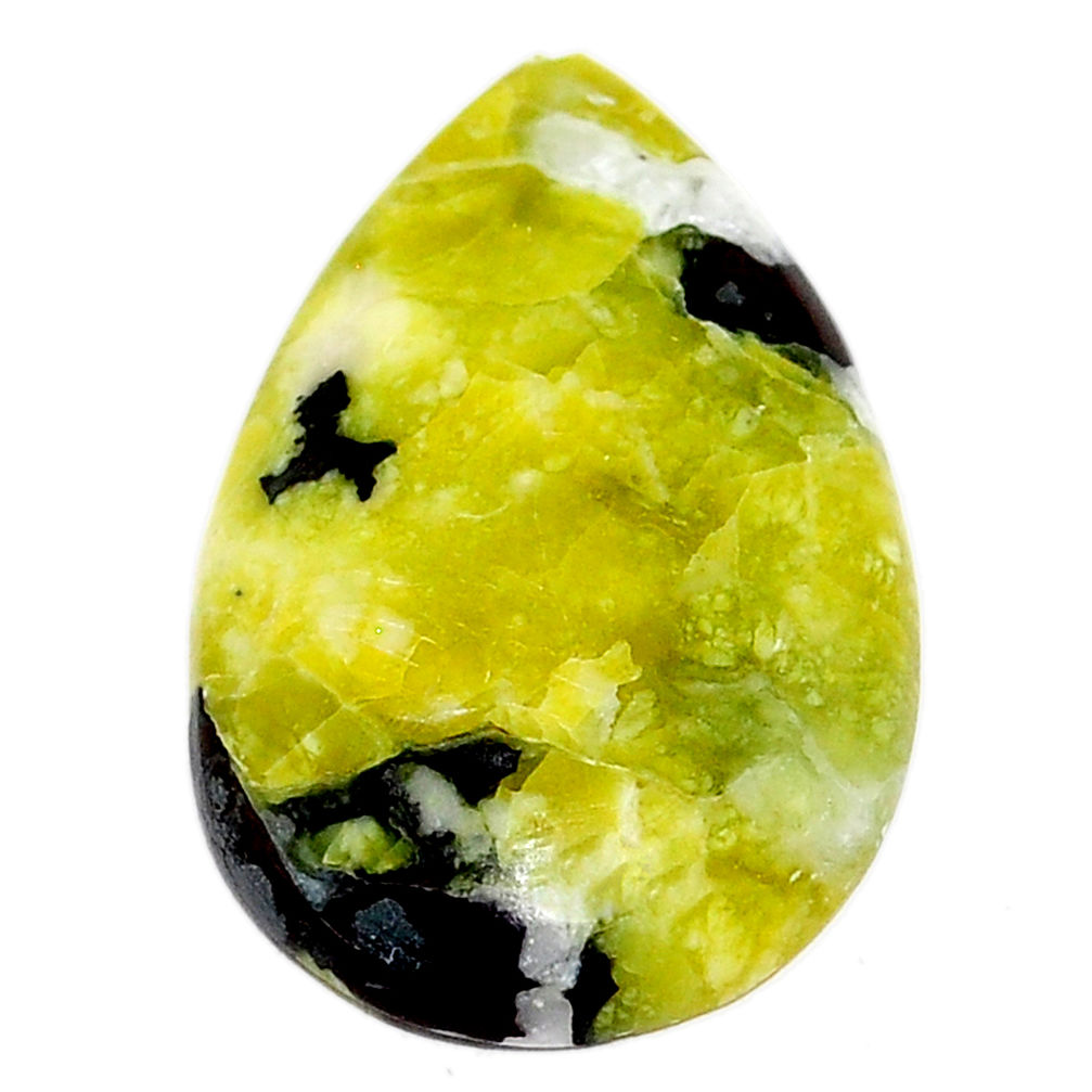 Natural 19.35cts lizardite (meditation stone) 29x19mm pear loose gemstone s22866