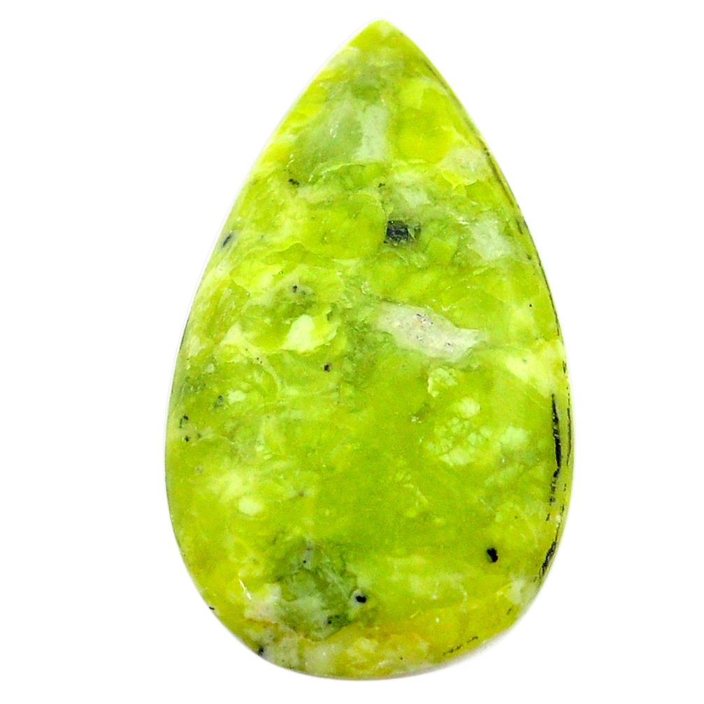 Natural 18.10cts lizardite (meditation stone) 30x17mm pear loose gemstone s23770