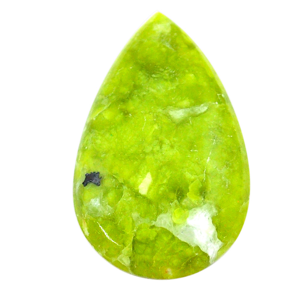 Natural 20.10cts lizardite (meditation stone) 30x18mm pear loose gemstone s23776