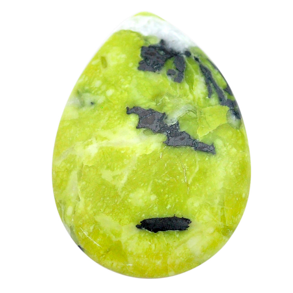 Natural 21.35cts lizardite (meditation stone) 31x21mm pear loose gemstone s23737