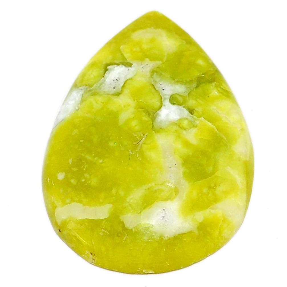 Natural 23.10cts lizardite (meditation stone) 32x22mm pear loose gemstone s22865