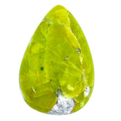Natural 11.20cts lizardite yellow cabochon 20x13 mm pear loose gemstone s19830