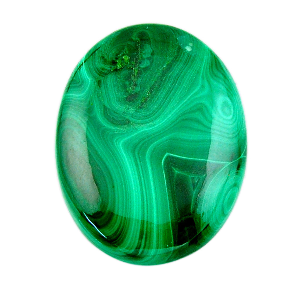 Natural 38.15cts malachite (pilot's stone) 30x22.5 mm oval loose gemstone s19353