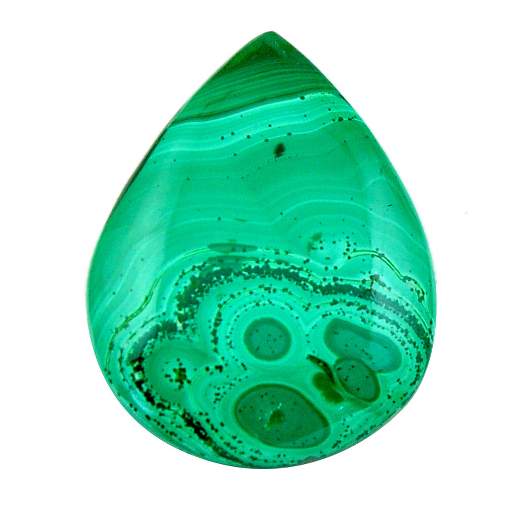Natural 33.45cts malachite (pilot's stone) 31x23.5 mm pear loose gemstone s19347