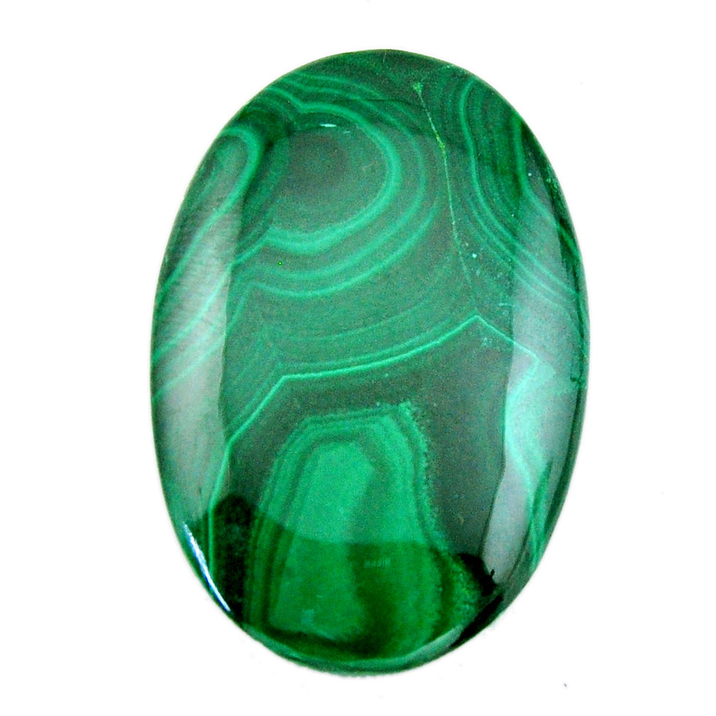 Natural 51.30cts malachite (pilot's stone) 38x25.5 mm oval loose gemstone s19385