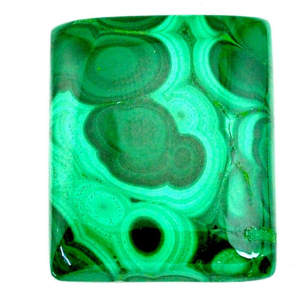 Natural 37.35cts malachite (pilot's stone) green 24x20 mm loose gemstone s21540