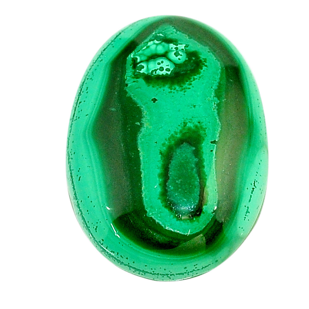 Natural 29.20cts malachite (pilot's stone) green 25x17.5mm loose gemstone s22994