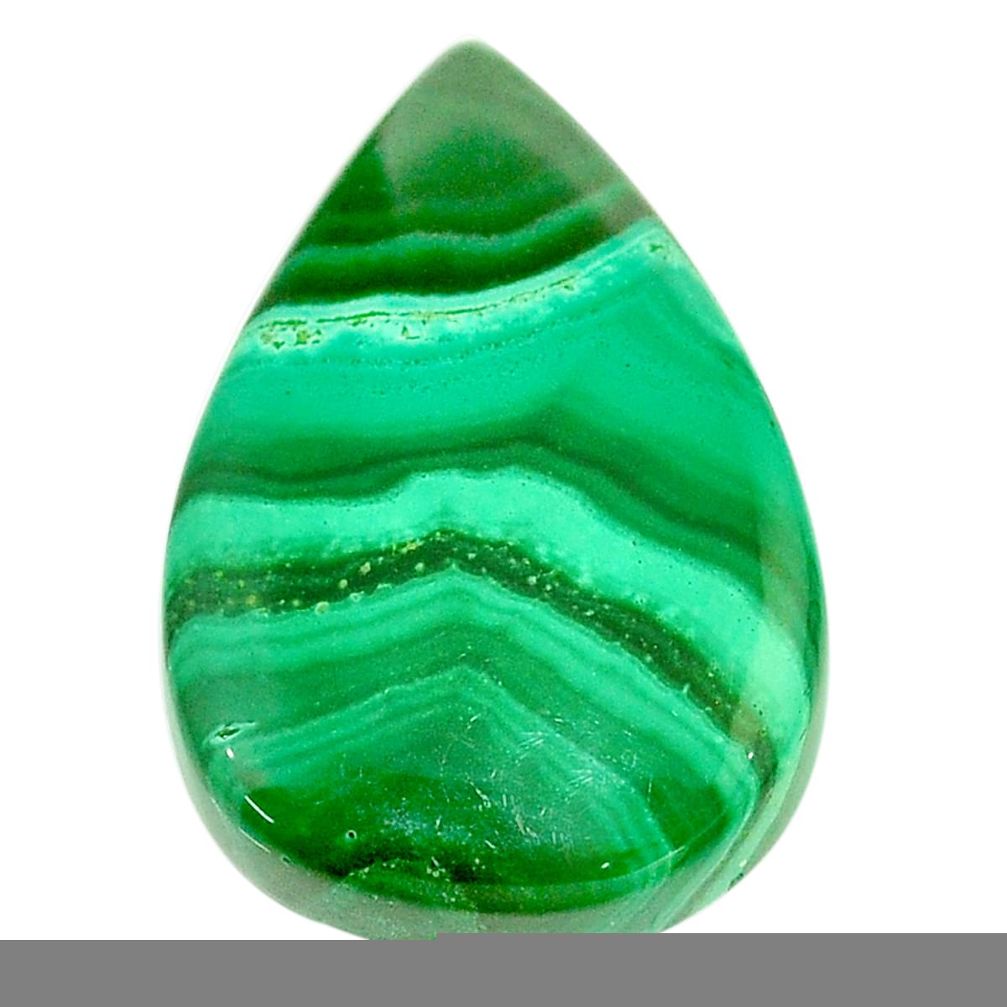 Natural 37.15cts malachite (pilot's stone) green 30x20 mm loose gemstone s22986