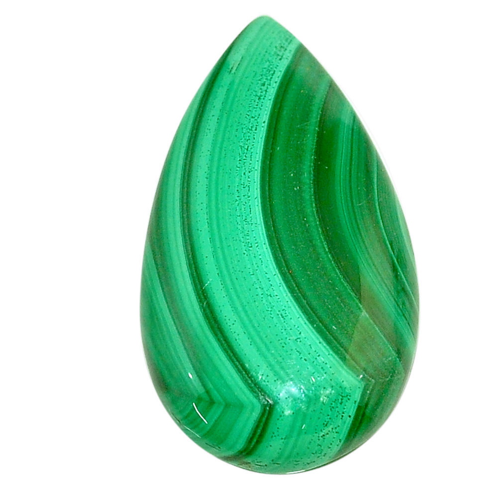 Natural 34.05cts malachite (pilot's stone) green 32x17.5mm loose gemstone s22998