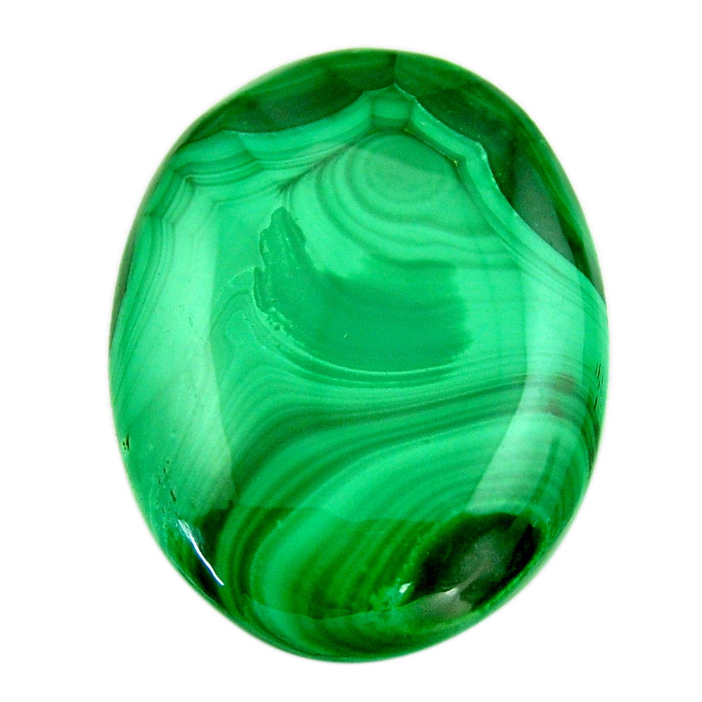 Natural 49.45cts malachite (pilot's stone) green 32x24 mm loose gemstone s18452