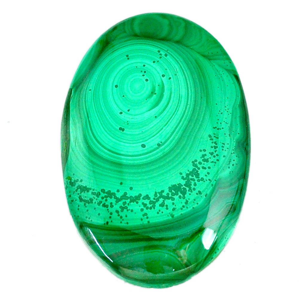 Natural 49.45cts malachite (pilot's stone) green 36x23 mm loose gemstone s21521