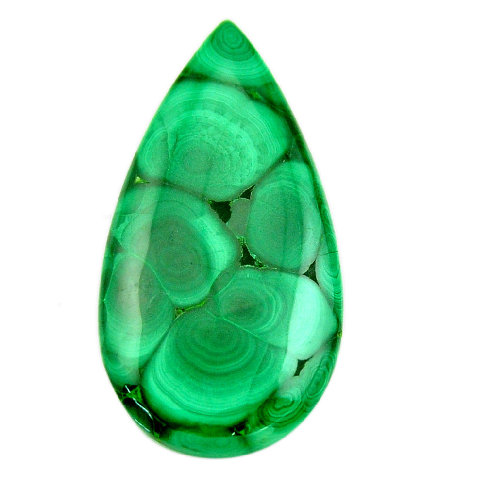 Natural 37.35cts malachite (pilot's stone) green 37x20 mm loose gemstone s18456