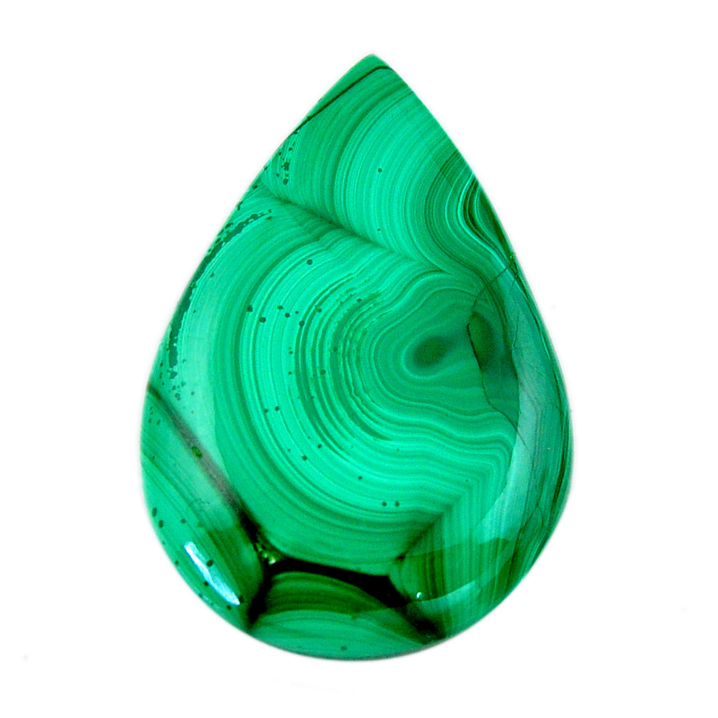 Natural 46.30cts malachite (pilot's stone) green 37x25 mm loose gemstone s19343