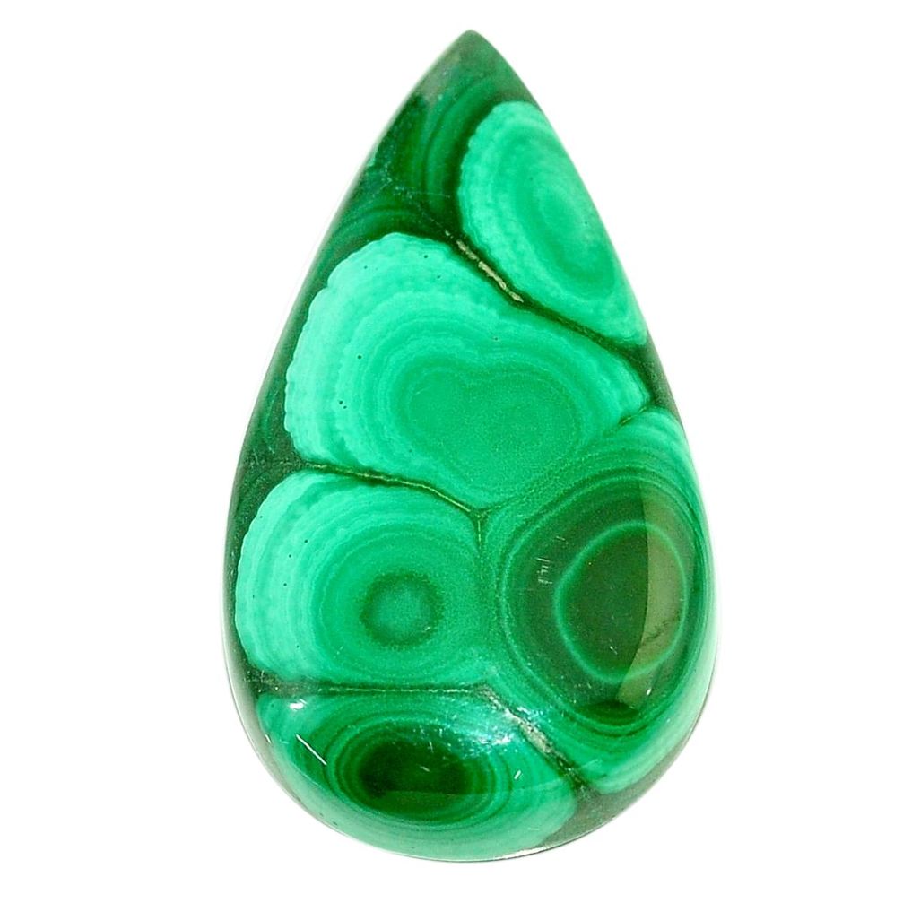 Natural 74.45cts malachite (pilot's stone) green 41x22 mm loose gemstone s22995