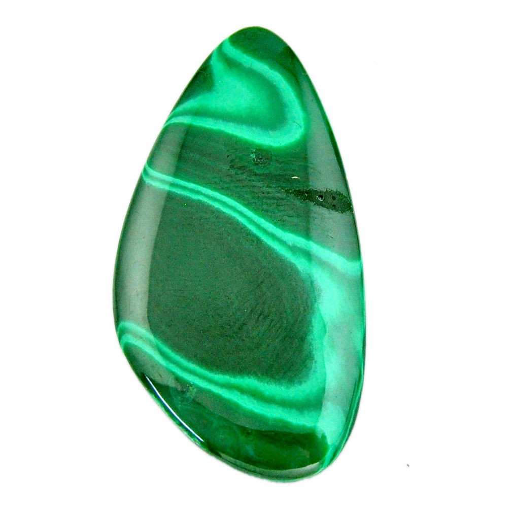 Natural 37.40cts malachite (pilot's stone) green 42x22 mm loose gemstone s19381