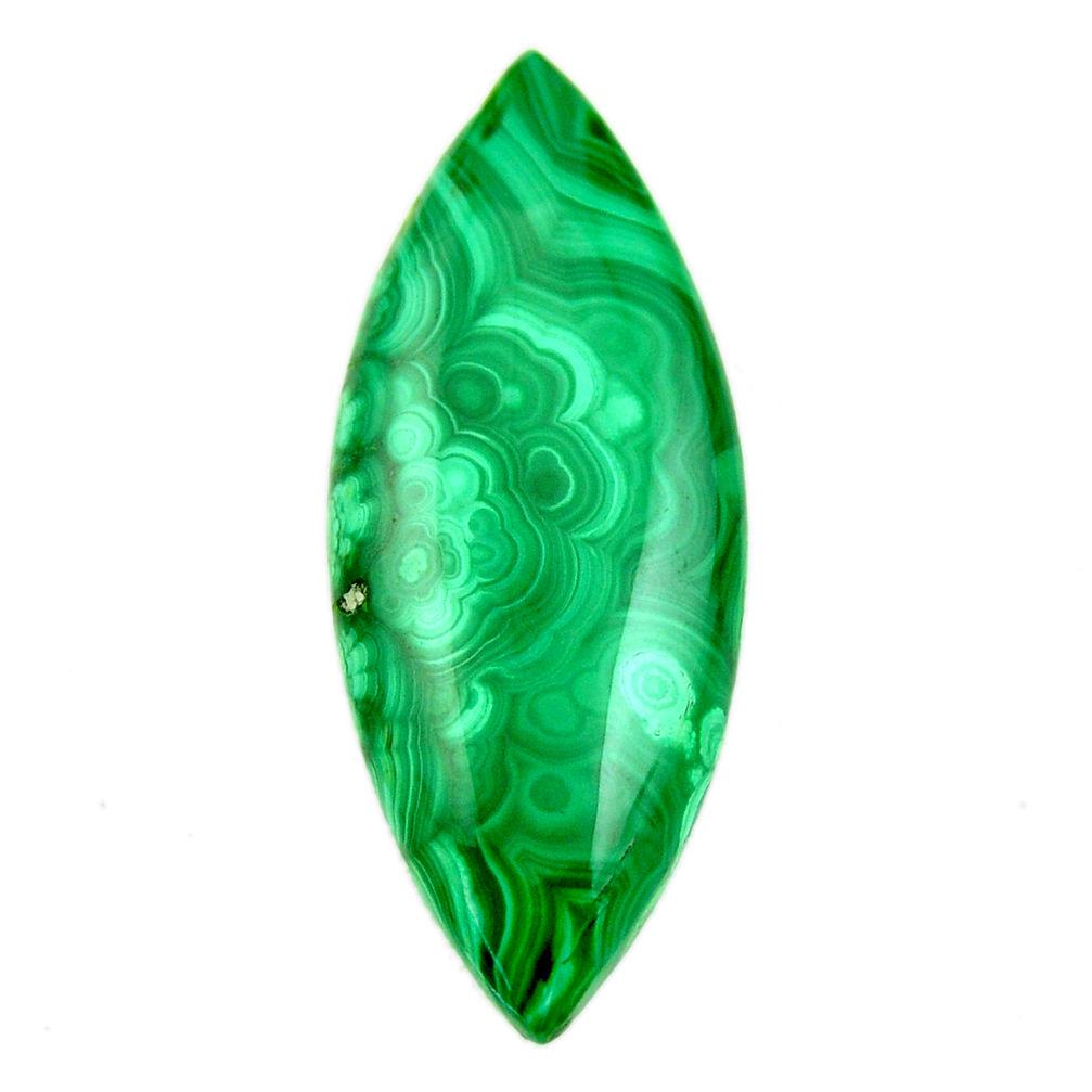 Natural 44.45cts malachite (pilot's stone) green 44x17 mm loose gemstone s18448