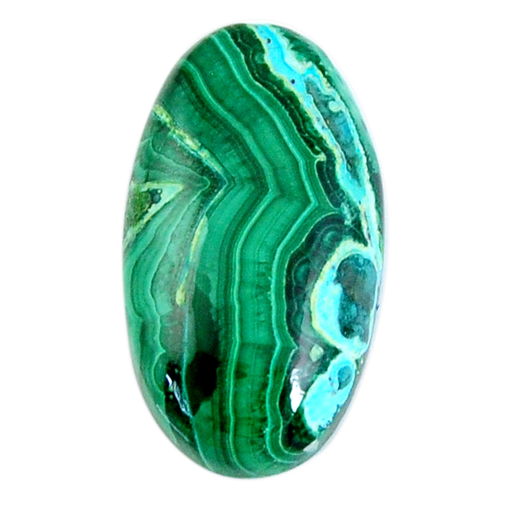 Natural 18.10cts malachite in chrysocolla 24.5x13.5mm oval loose gemstone s19465