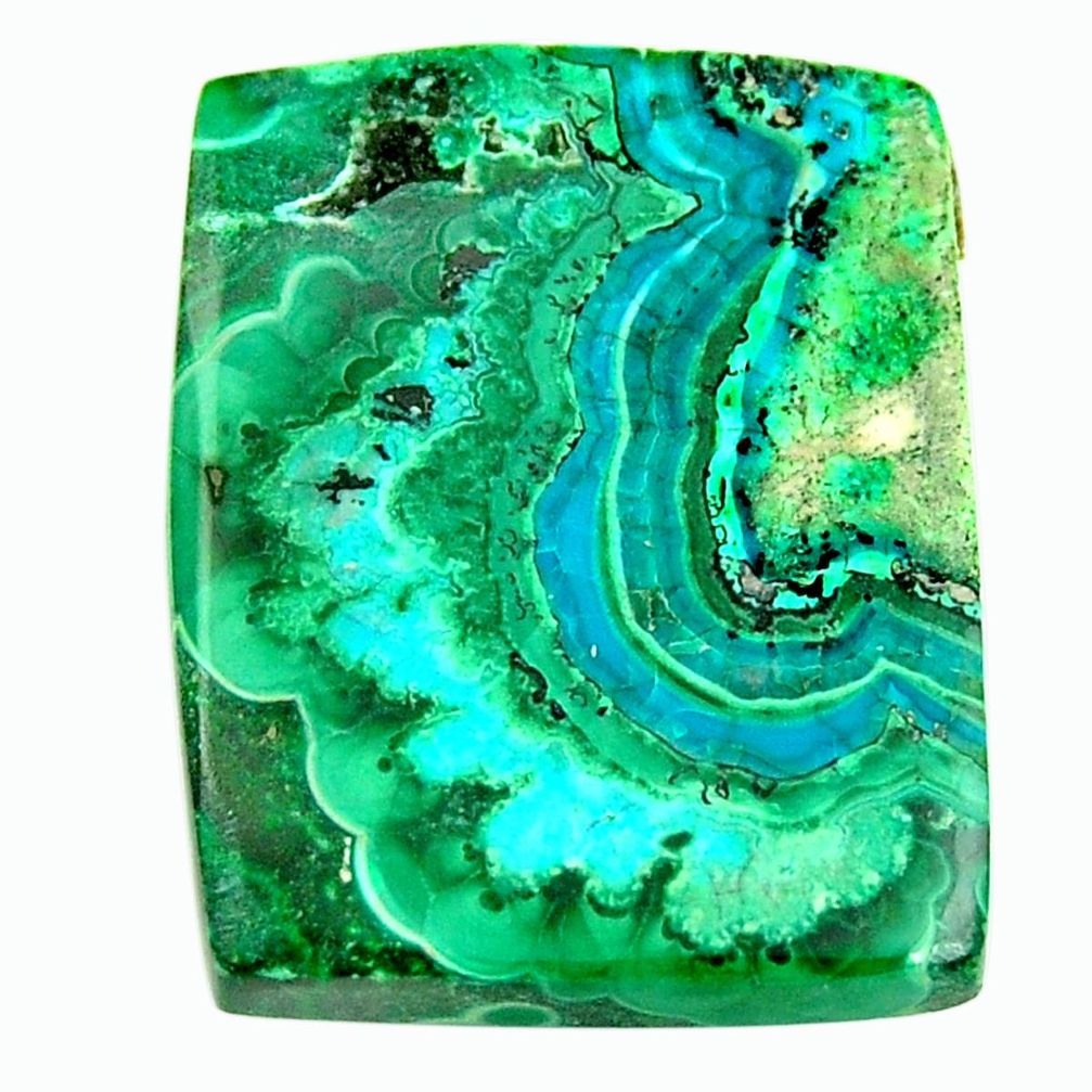 Natural 21.35cts malachite in turquoise green 23.5x19 mm loose gemstone s17264