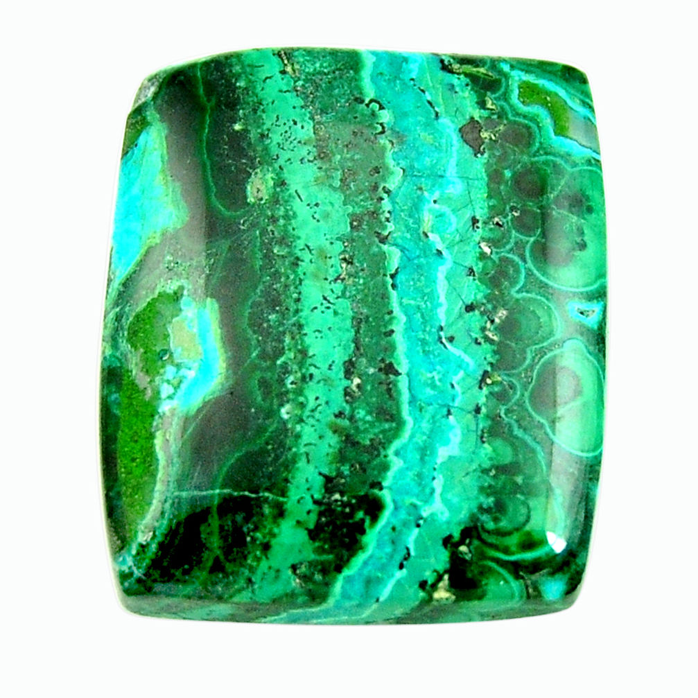 Natural 34.45cts malachite in turquoise green 24x21 mm loose gemstone s17235