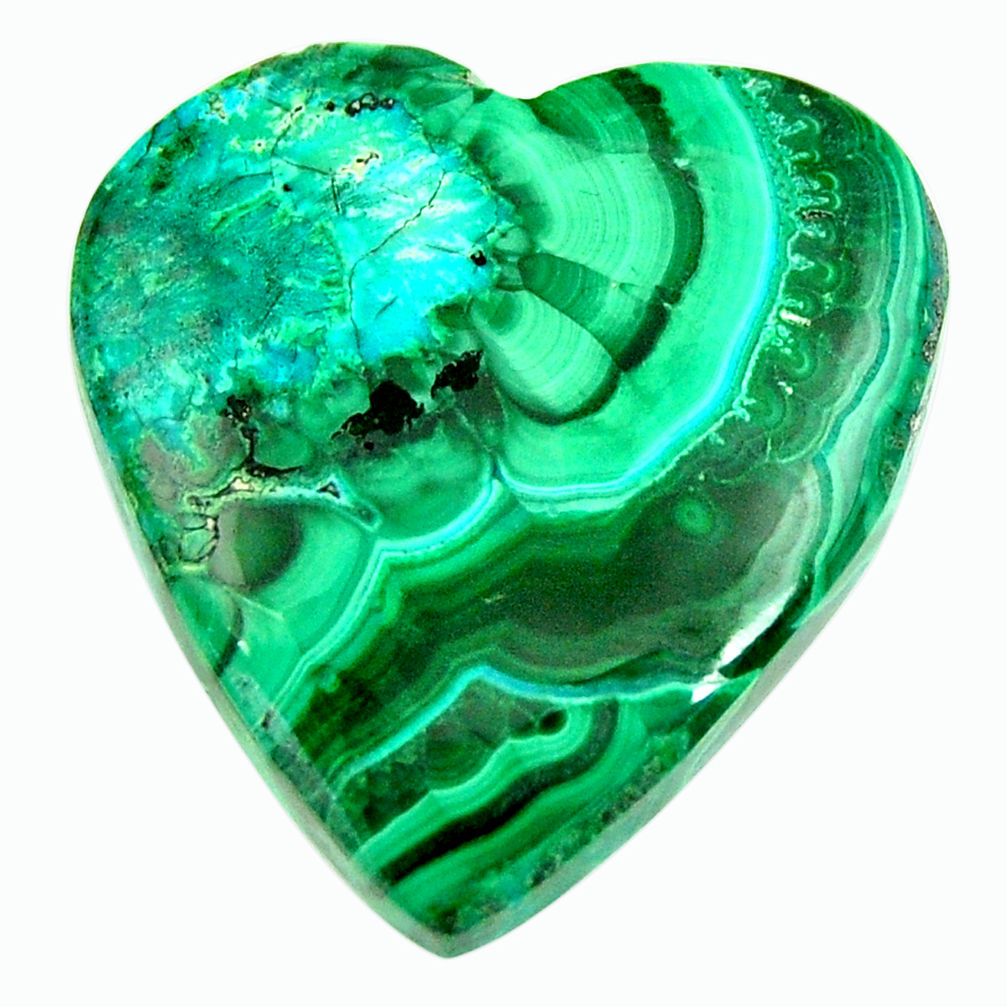 Natural 31.30cts malachite in turquoise green 26x25 mm loose gemstone s17268