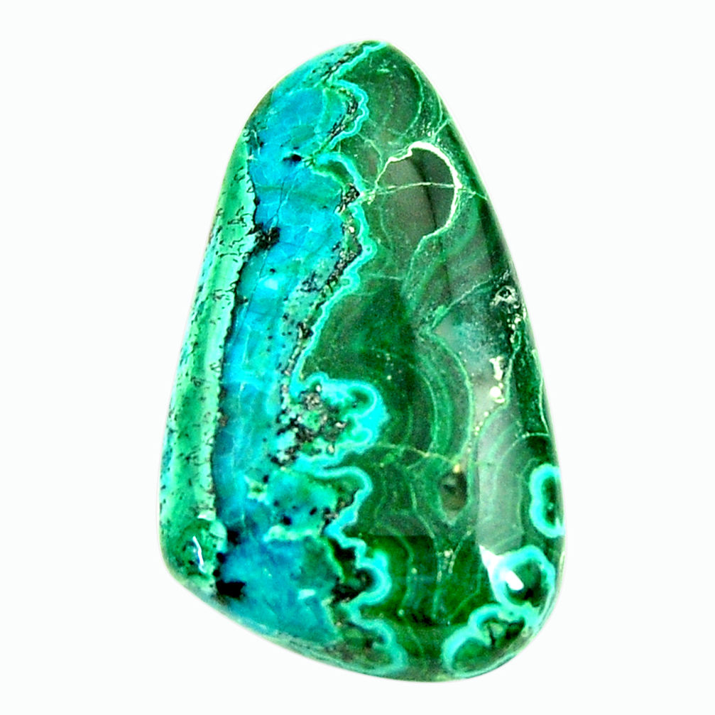 Natural 20.15cts malachite in turquoise green 27.5x16 mm loose gemstone s17243