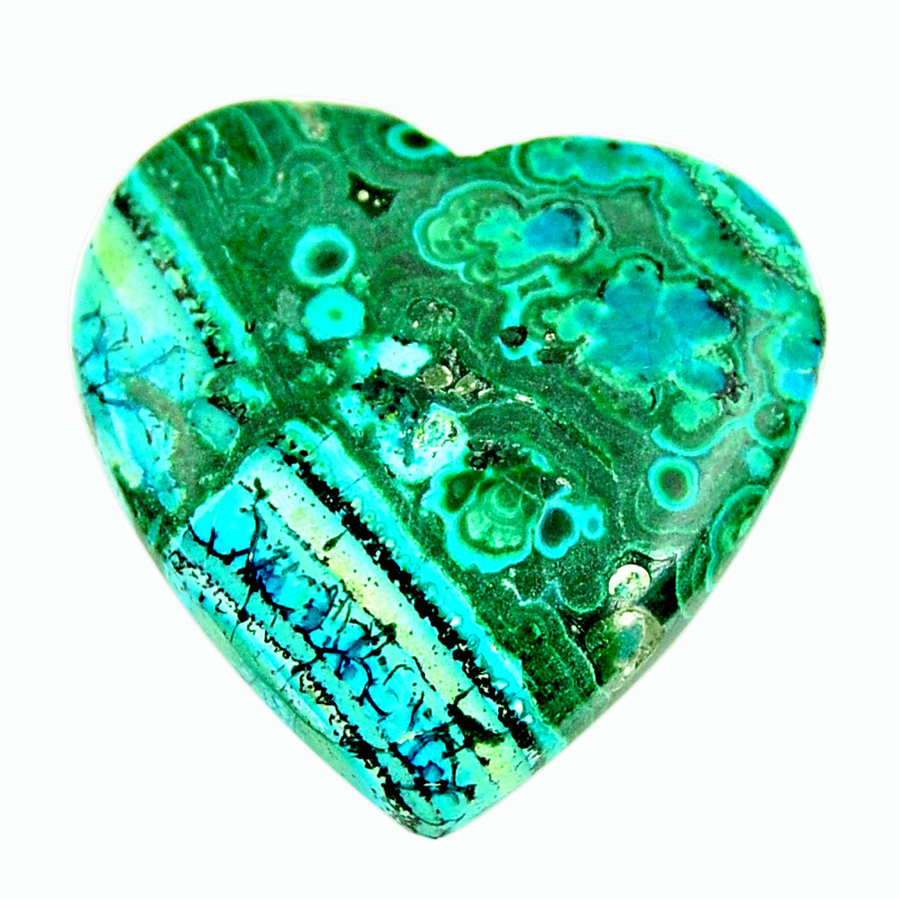 Natural 31.30cts malachite in turquoise green 27x26.5 mm loose gemstone s17231