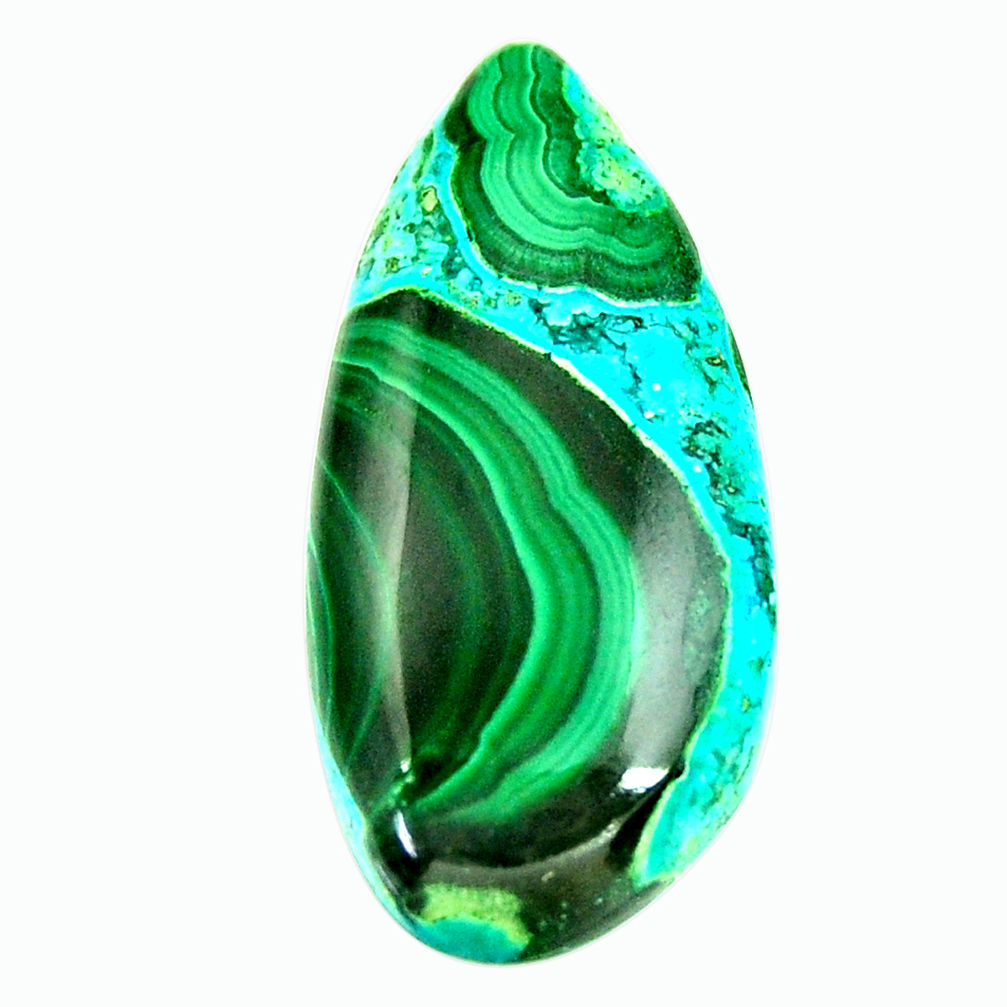  malachite in turquoise green 30x14 mm loose gemstone s17253