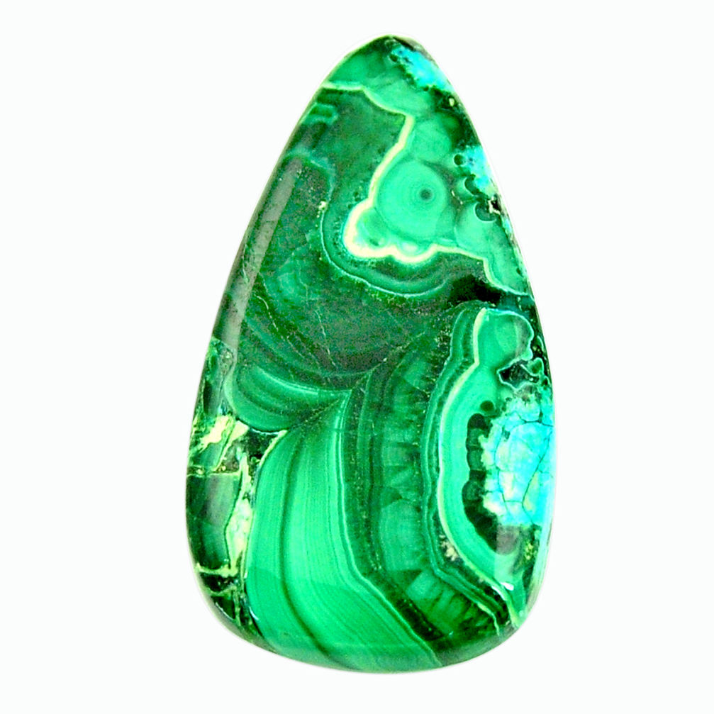  malachite in turquoise green 30x16.5 mm loose gemstone s17230