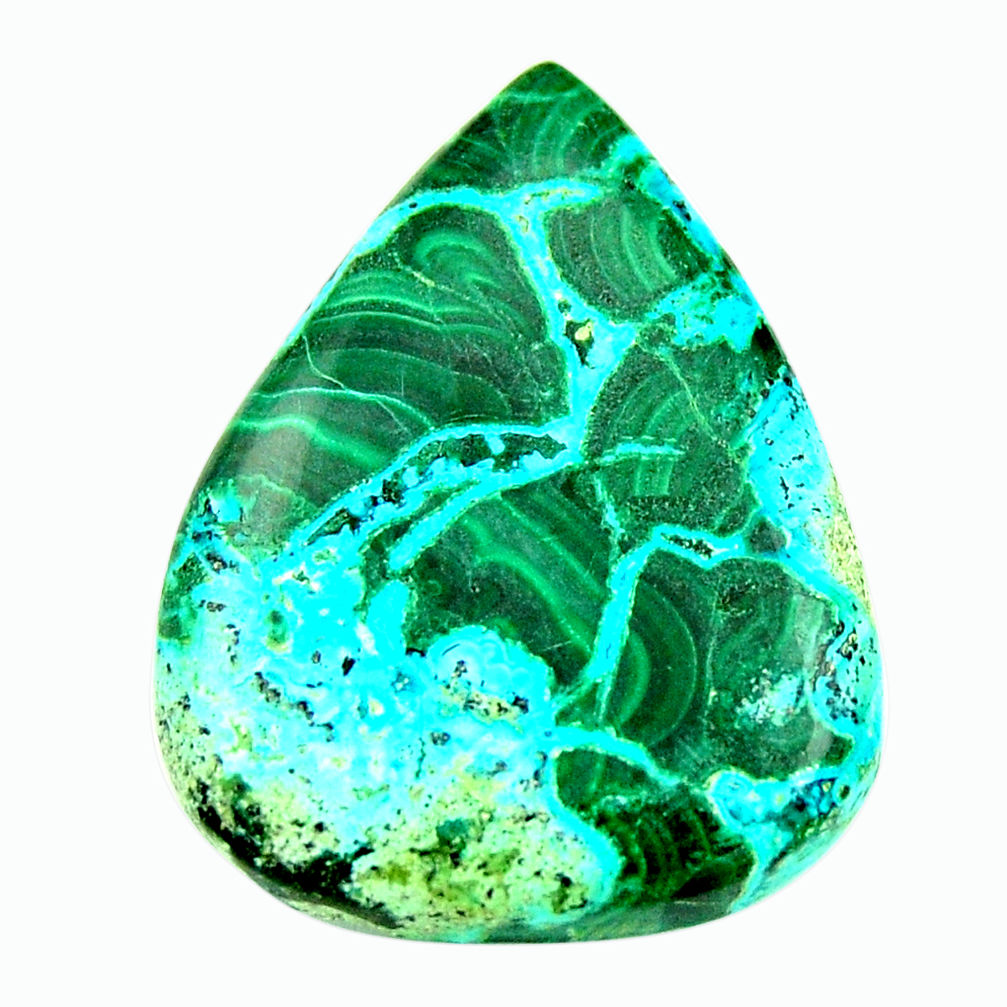 Natural 32.40cts malachite in turquoise green 30x23 mm loose gemstone s17257