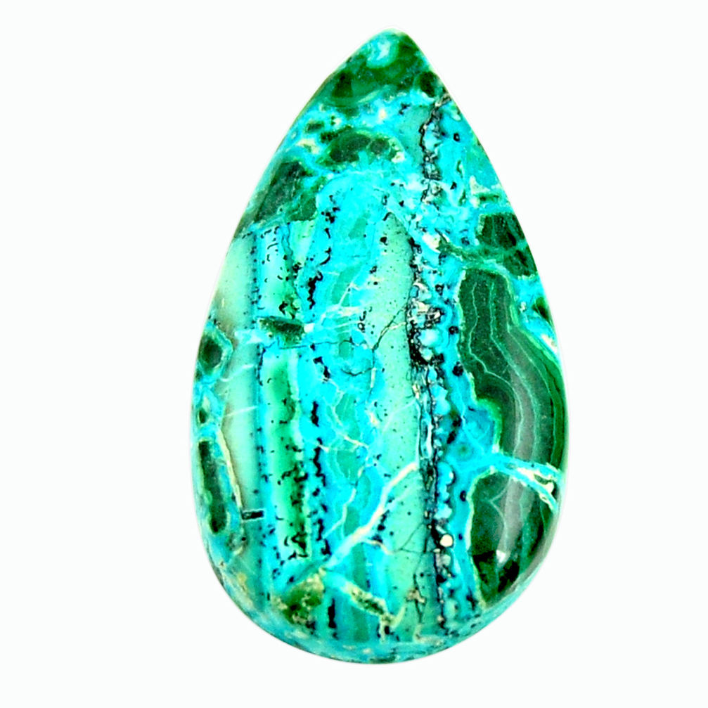 Natural 26.30cts malachite in turquoise green 31x15 mm loose gemstone s17224