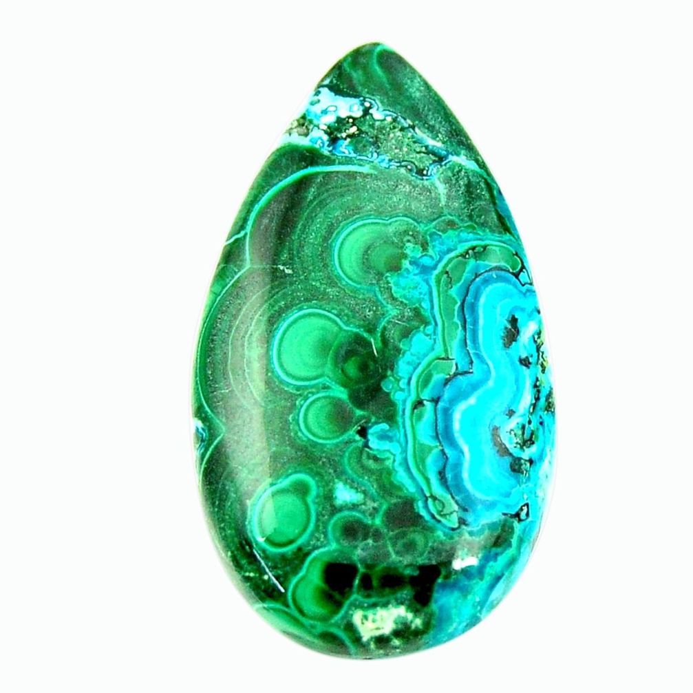 Natural 28.10cts malachite in turquoise green 31x17 mm loose gemstone s17228