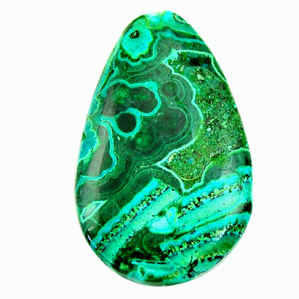 Natural 19.30cts malachite in turquoise green 31x19 mm loose gemstone s17280