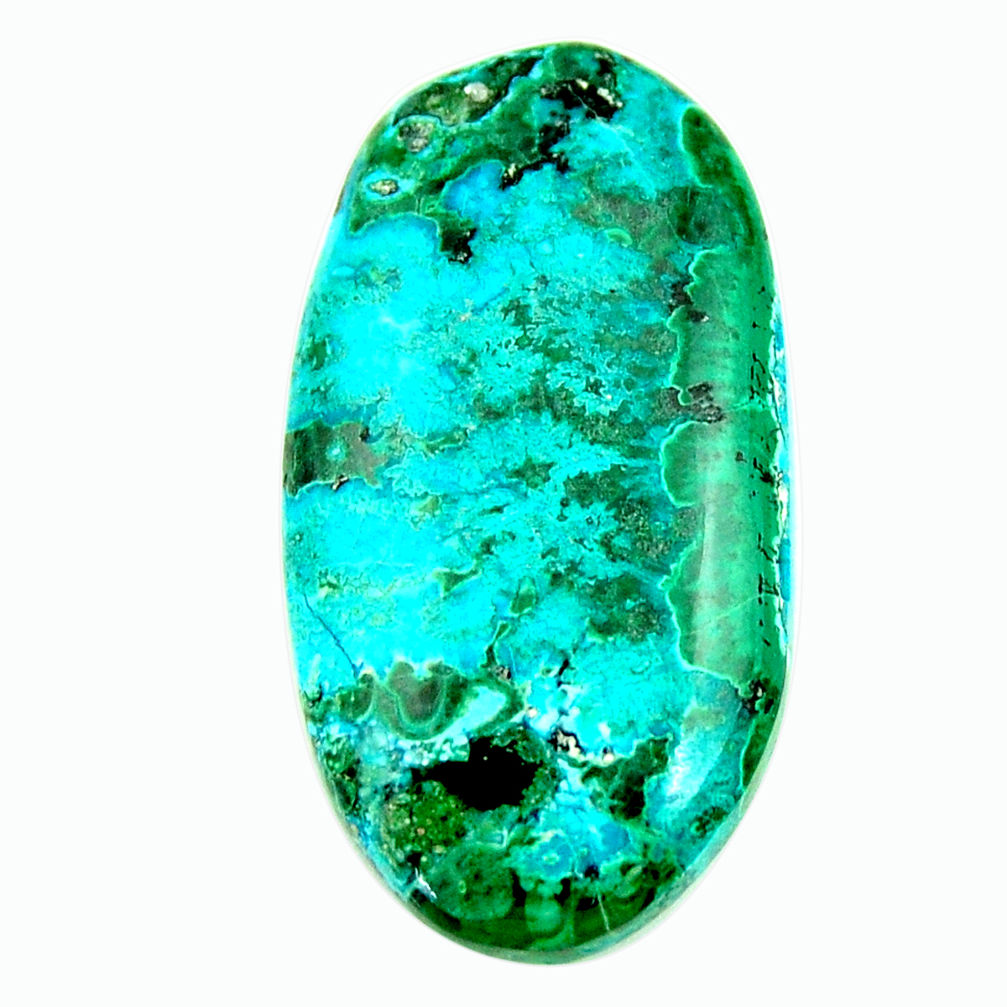 Natural 25.30cts malachite in turquoise green 32.5x17 mm loose gemstone s17222