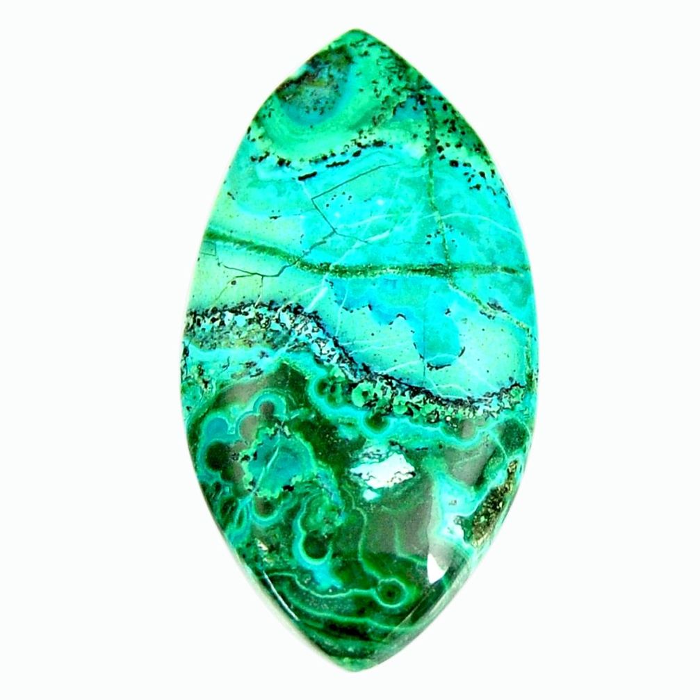  malachite in turquoise green 32x17 mm loose gemstone s17258