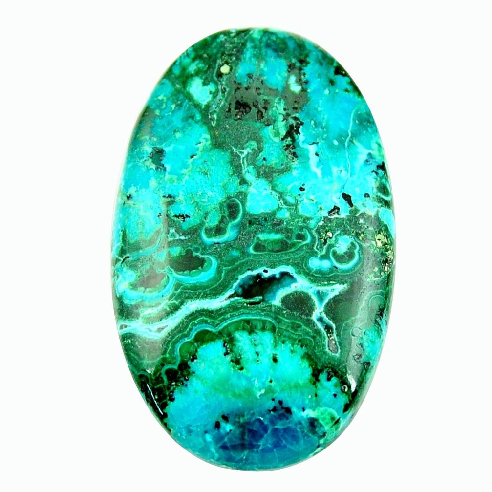 Natural 41.30cts malachite in turquoise green 36x22 mm loose gemstone s17206