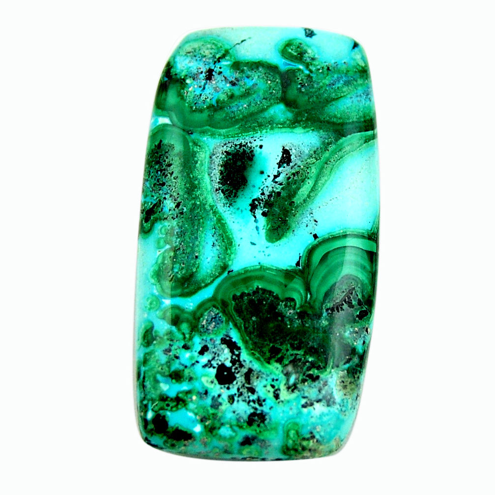 Natural 38.45cts malachite in turquoise green 37x20 mm loose gemstone s17212