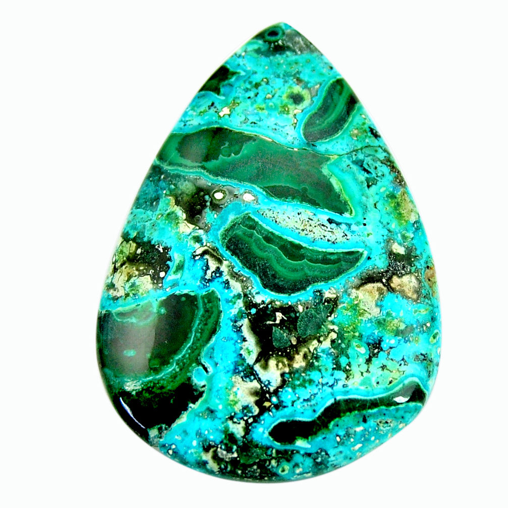 Natural 35.30cts malachite in turquoise green 40x28 mm loose gemstone s17211