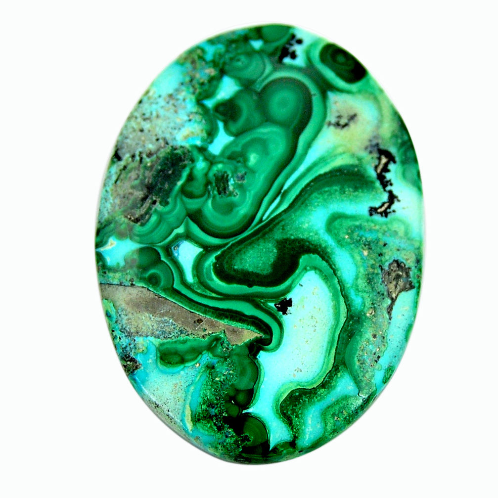  malachite in turquoise green 42.5x30 mm loose gemstone s17220