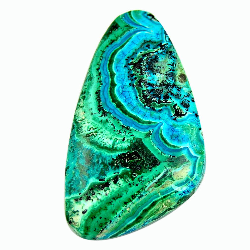 Natural 37.40cts malachite in turquoise green 42x23.5 mm loose gemstone s17210