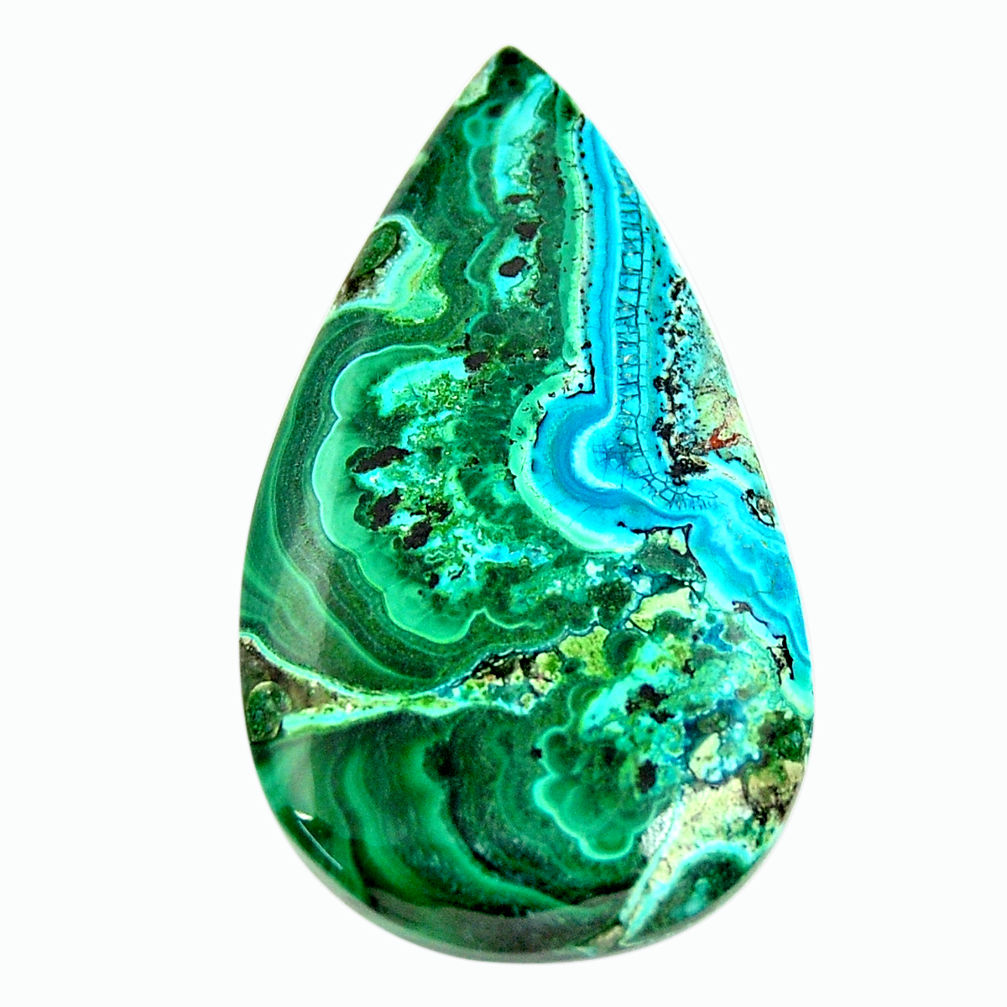  malachite in turquoise green 42x24 mm loose gemstone s17216