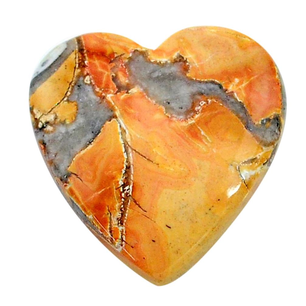 Natural 18.10cts malinga jasper cabochon 22x21 mm heart loose gemstone s24654