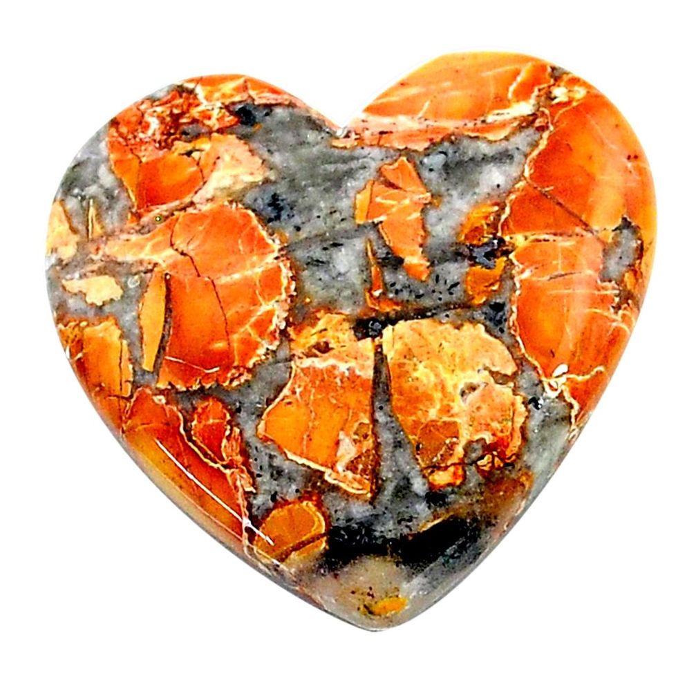 Natural 21.30cts malinga jasper cabochon 23.5x23 mm heart loose gemstone s24677