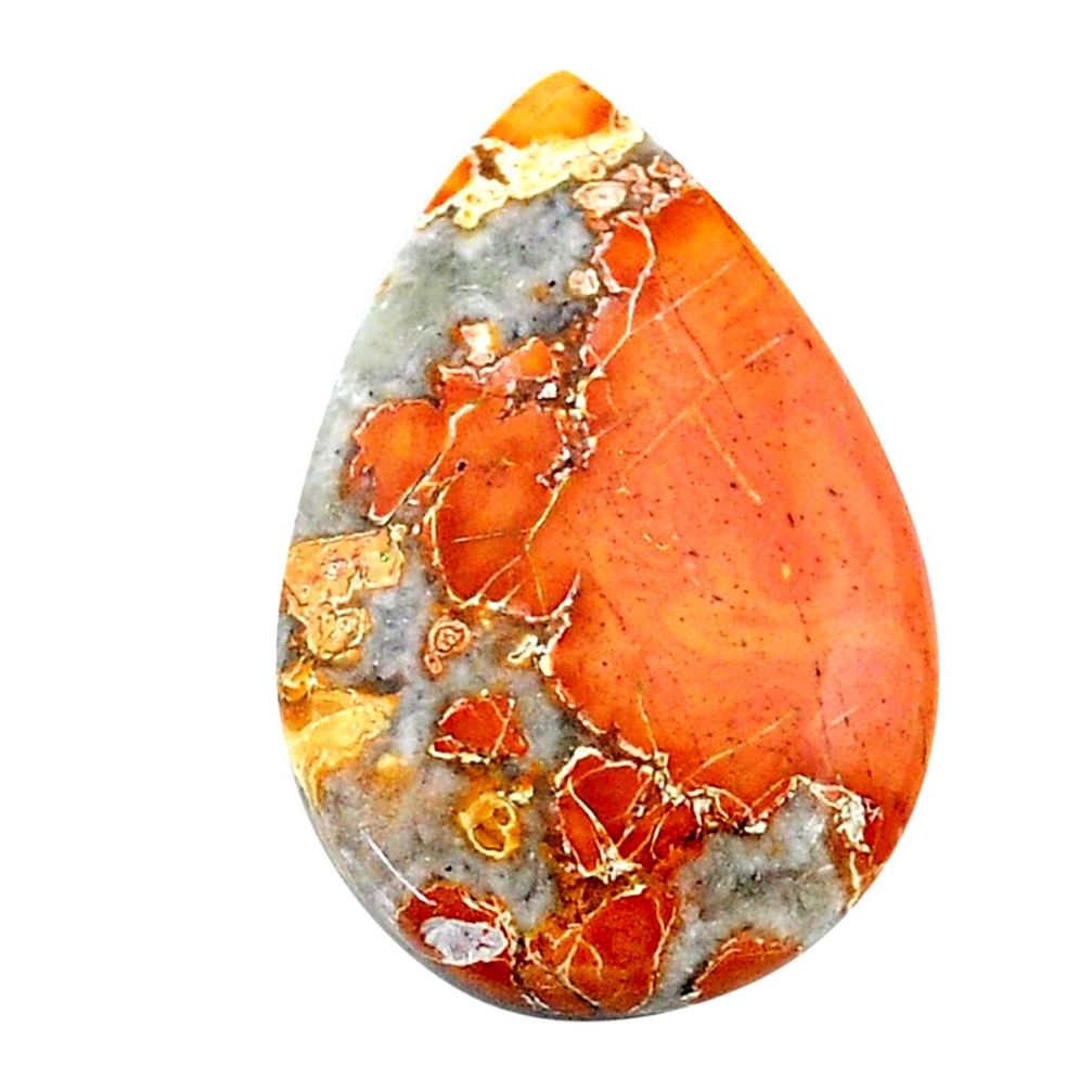 Natural 17.40cts malinga jasper cabochon 26x17 mm pear loose gemstone s24661