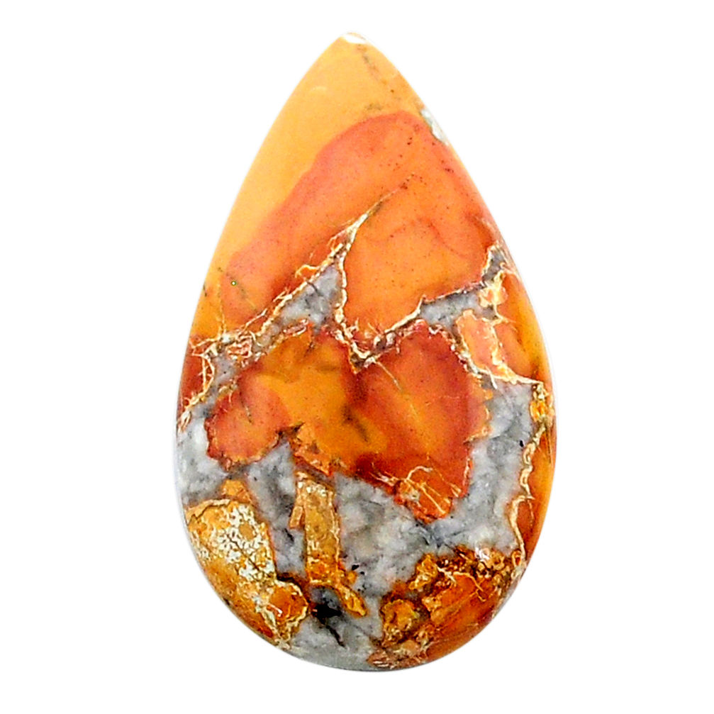 Natural 16.30cts malinga jasper cabochon 29x15.5 mm pear loose gemstone s24645