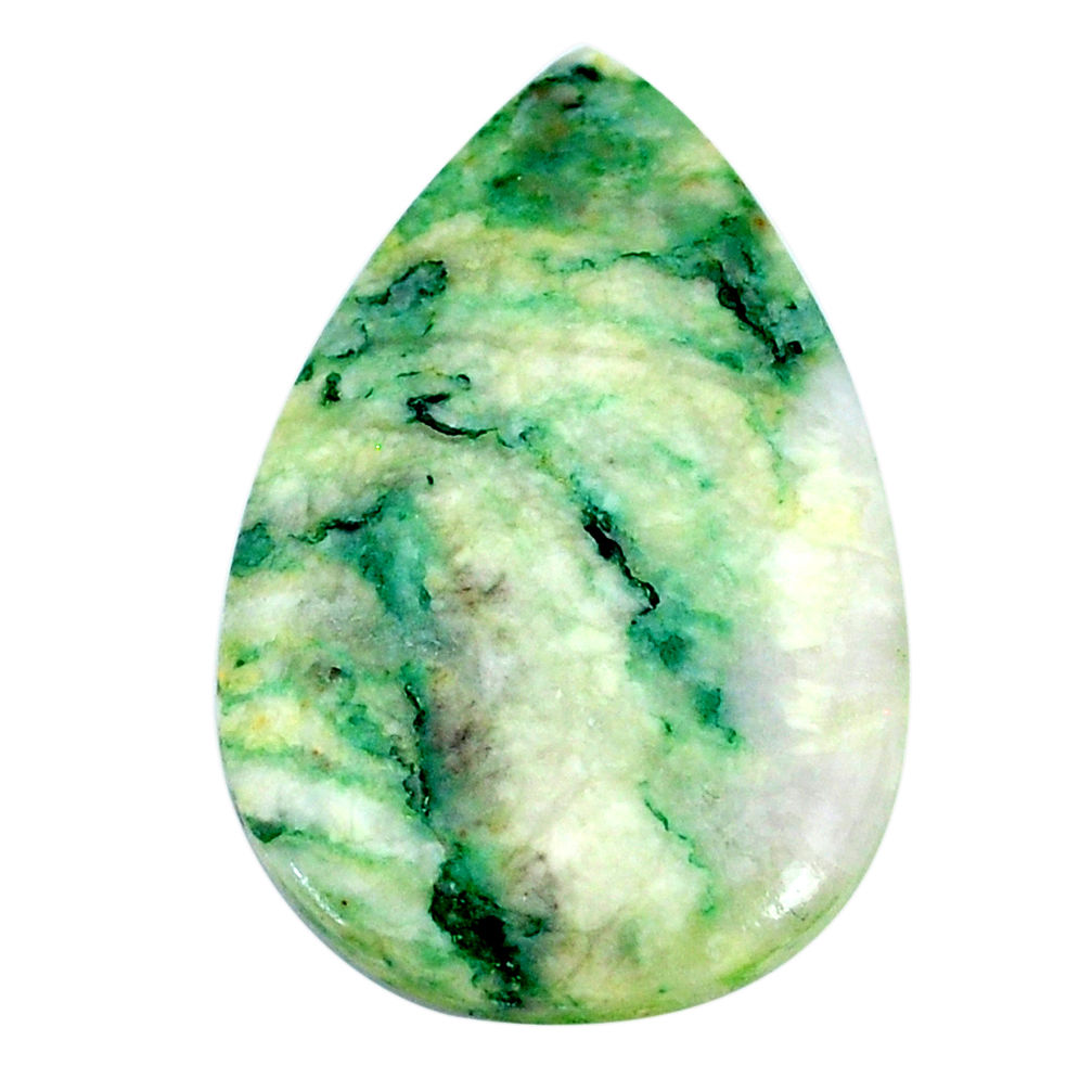 Natural 27.35cts mariposite green cabochon 32.5x21.5 mm loose gemstone s21490