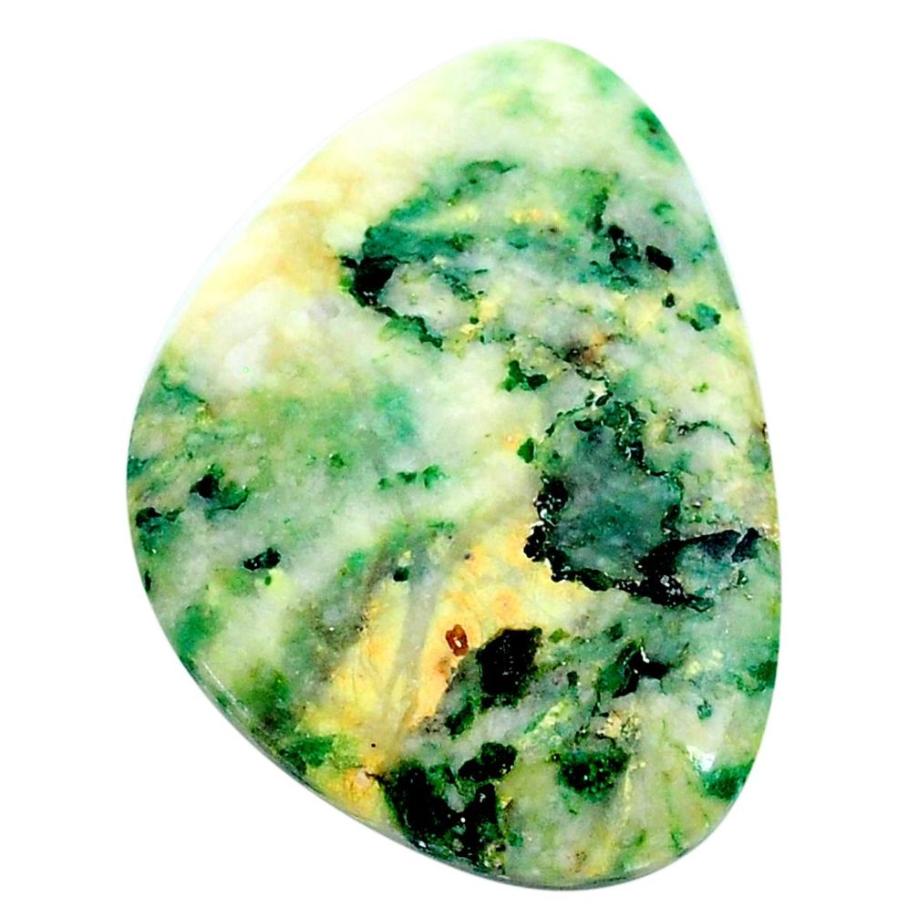 Natural 30.10cts mariposite green cabochon 33x23 mm fancy loose gemstone s24809