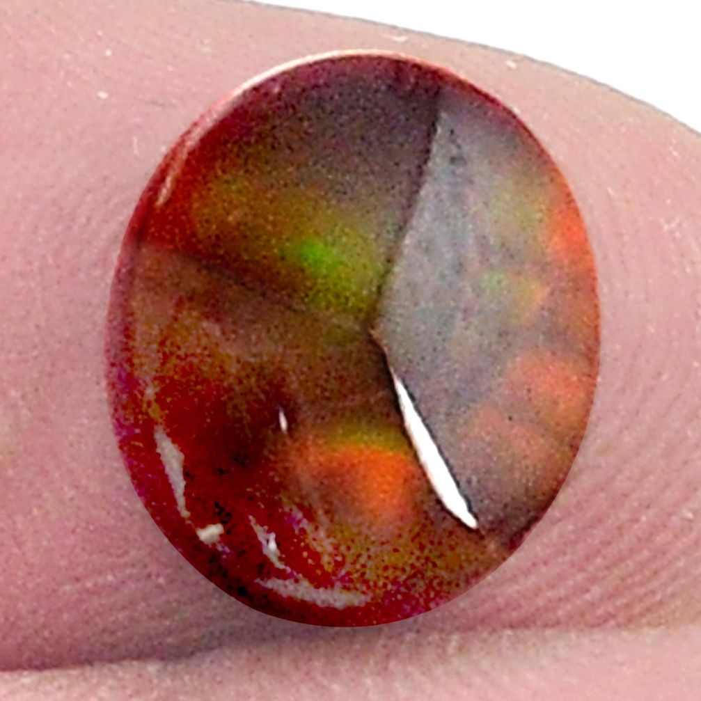 Natural 5.15cts mexican fire agate cabochon 11x10 mm fancy loose gemstone s27403