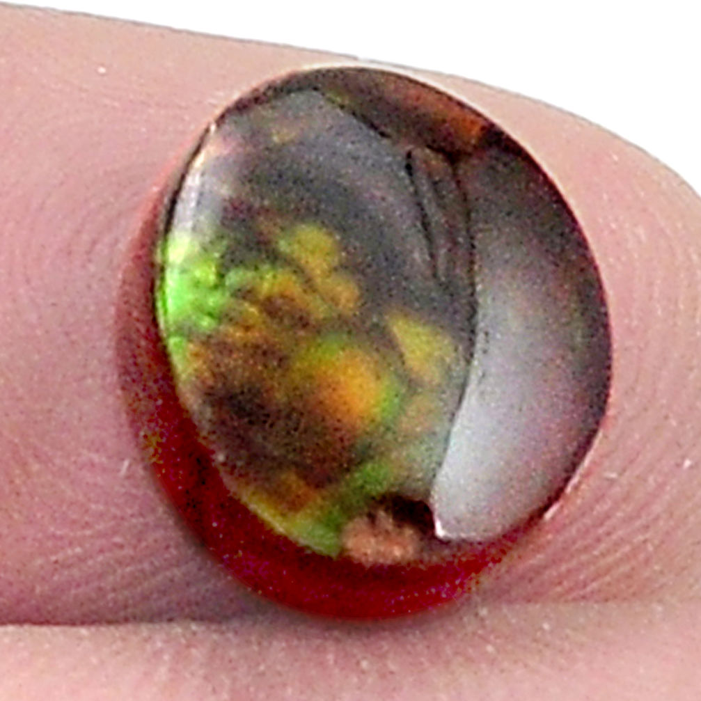 Natural 5.40cts mexican fire agate cabochon 11x10 mm fancy loose gemstone s27407