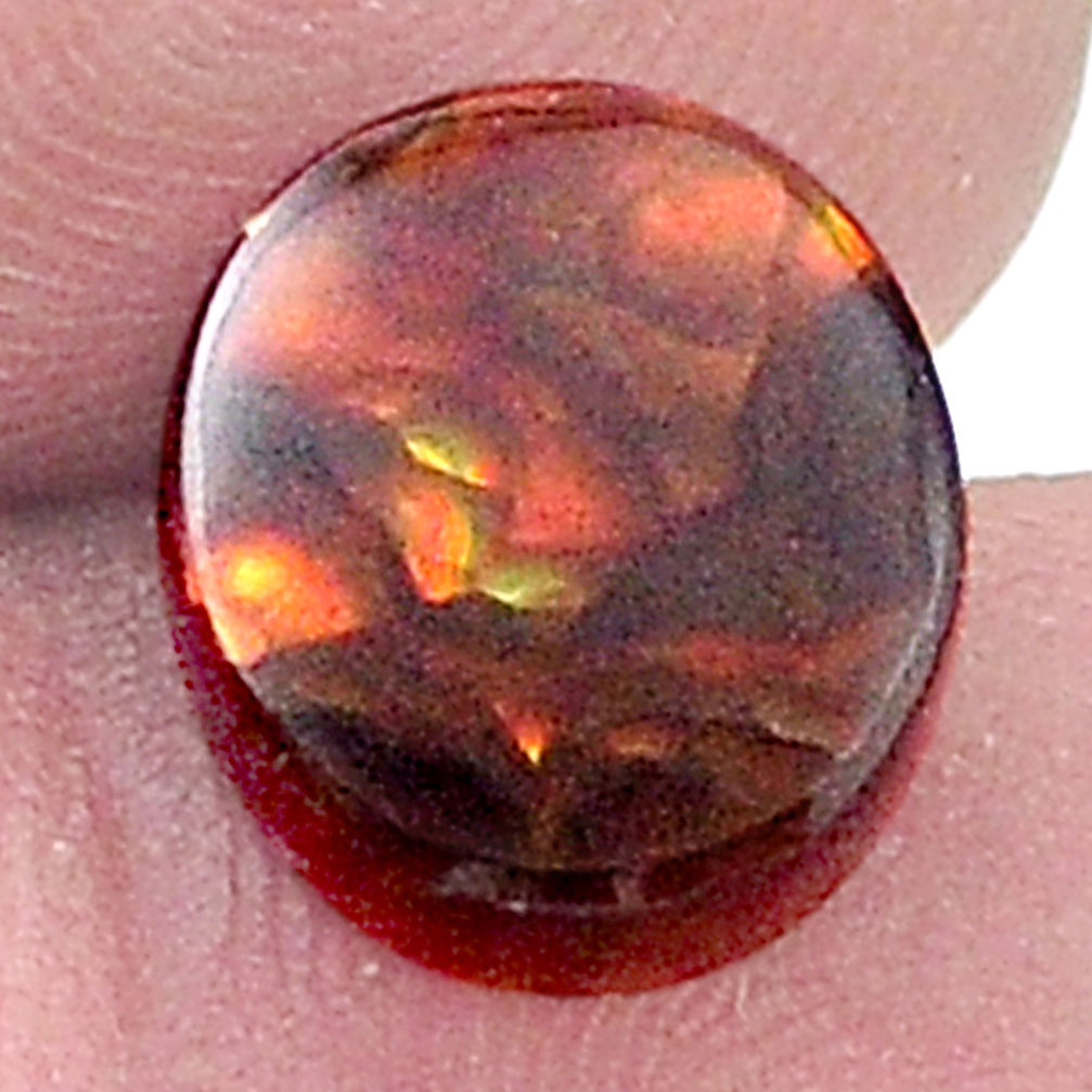Natural 5.30cts mexican fire agate cabochon 11x10 mm fancy loose gemstone s27411